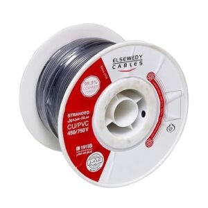 Elsewedy stranded copper electrical wire spool 99.9% purity in black PVC insulation