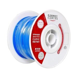Elsewedy stranded copper electrical wire roll in blue for electrical conduit wiring