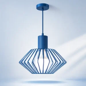 Geometric Blue Pendant Light for Modern Homes